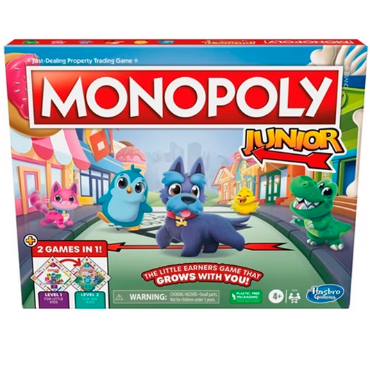 Monopoly Discover Board Game for Kids Ages 4+, 2-Sided Gameboard, Playful Teaching Tools for Families