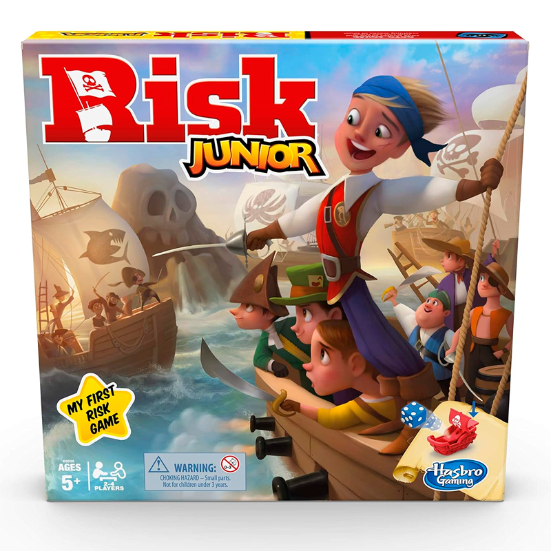 Hasbro Gaming Risk Junior Game, Strategy Board Game, Pirate Themed Game, One Colour, Ages 5 and Up