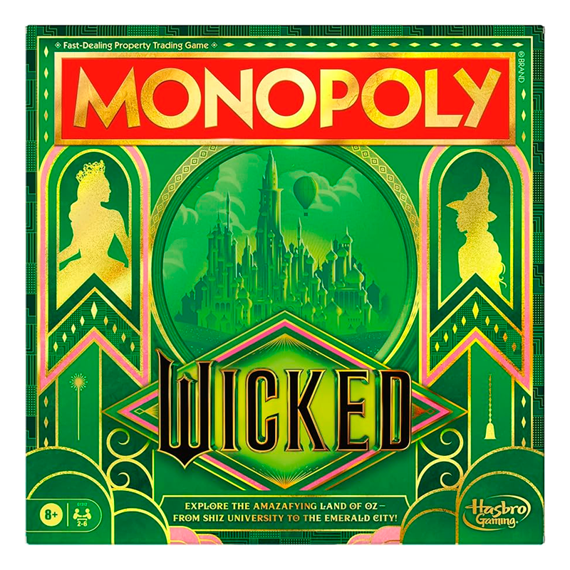 Monopoly Wicked Edition Board Game | Inspired by The Motion Picture | Ages 8+ | 2 to 6 Players | 30 Mins. | Family Games for Kids, Teens, and Adults