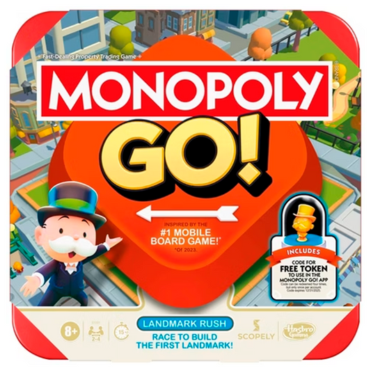 Monopoly GO! Board Game | Inspired by The Popular Mobile Board Game | Ages 8+ | 2-4 Players | 15 Mins. | Family Games | Travel Games for Kids and