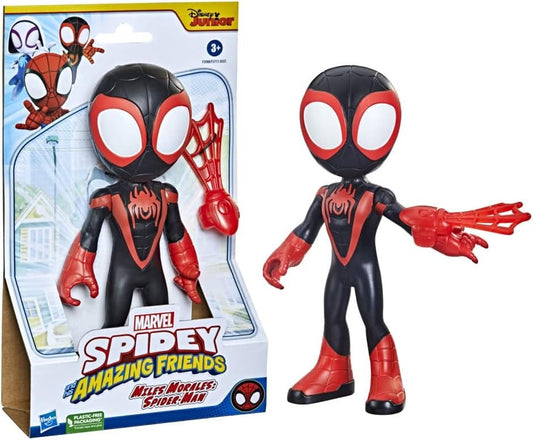 Marvel Spidey and His Amazing Friends Miles Morales Spiderman Action Figure with Web Shooter Accessory 22cm