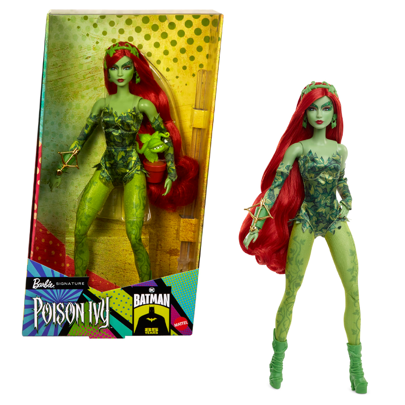 Barbie Signature Poison Ivy Collector Doll with Posable Body, Iconic Outfit, & Accessories, DC Batman 85th Anniversary Collectible