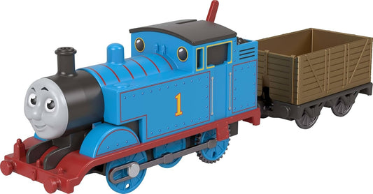 Thomas & Friends by Fisher-Price Motorized Toy Train, Classic Thomas Battery-Powered Engine & Cargo Car, Storytelling Play for Preschoolers