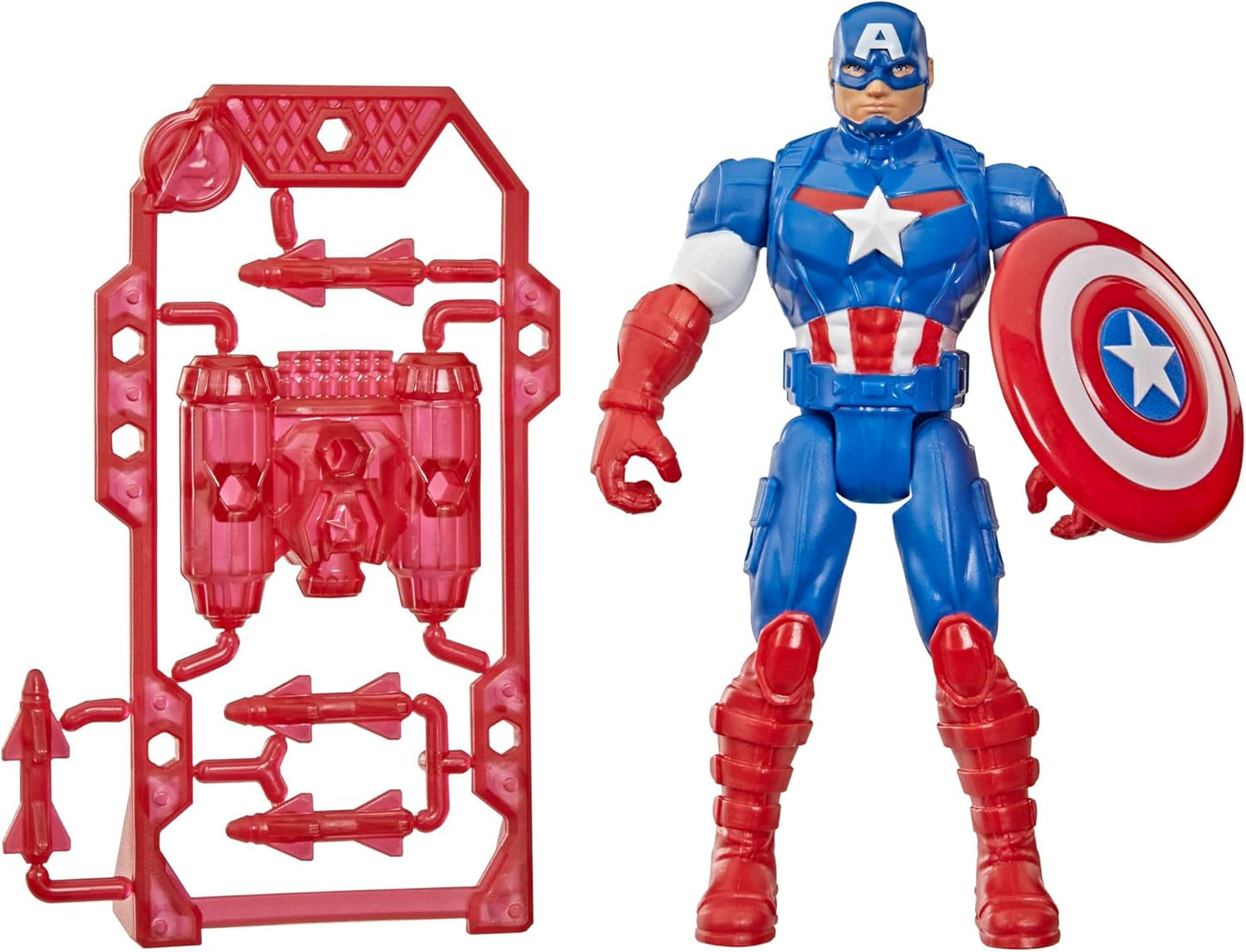AVENGERS Marvel ActionVerse Captain America Action Figure & Accessories, 4.5-Inch (11.4 CM) Super Hero Toys & Figures for Kids, Ages 4+