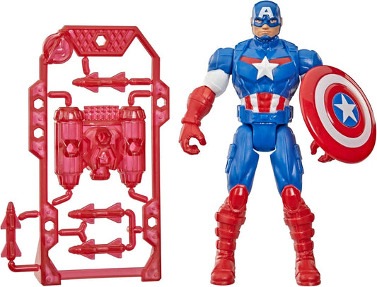 AVENGERS Marvel ActionVerse Captain America Action Figure & Accessories, 4.5-Inch (11.4 CM) Super Hero Toys & Figures for Kids, Ages 4+