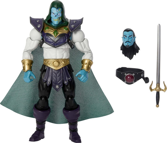 Masters of The Universe Masterverse Action Figure Keldor New Eternia, 7 Inch Motu Toy, 30 Points Articulation, Extra Zombie Head & Sword & Holster