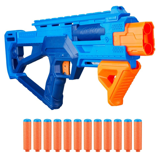 Nerf N Series Double Impact Blaster, 12 Official Nerf N1 Darts Compatible Only with Nerf N1 Blasters, Pump Action Priming, Kids Gifts, Ages 8+