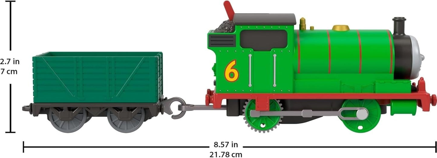 Thomas & Friends Battery Operated Toy Train Classic Battery Operated Percy Locomotive and Cargo Truck Fantasy Toy for Nursery Children JGF94