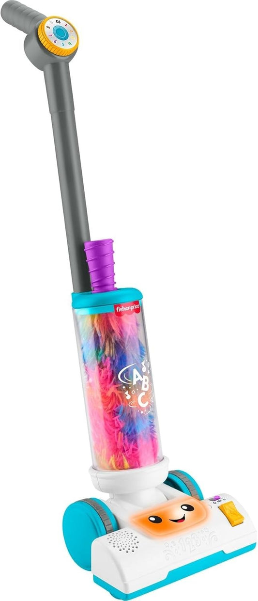 Fisher-Price Toddler Toy Laugh & Learn 2-in-1 Vacuum with Duster, Lights & Learning Songs for Pretend Play Kids Ages 2+ Years