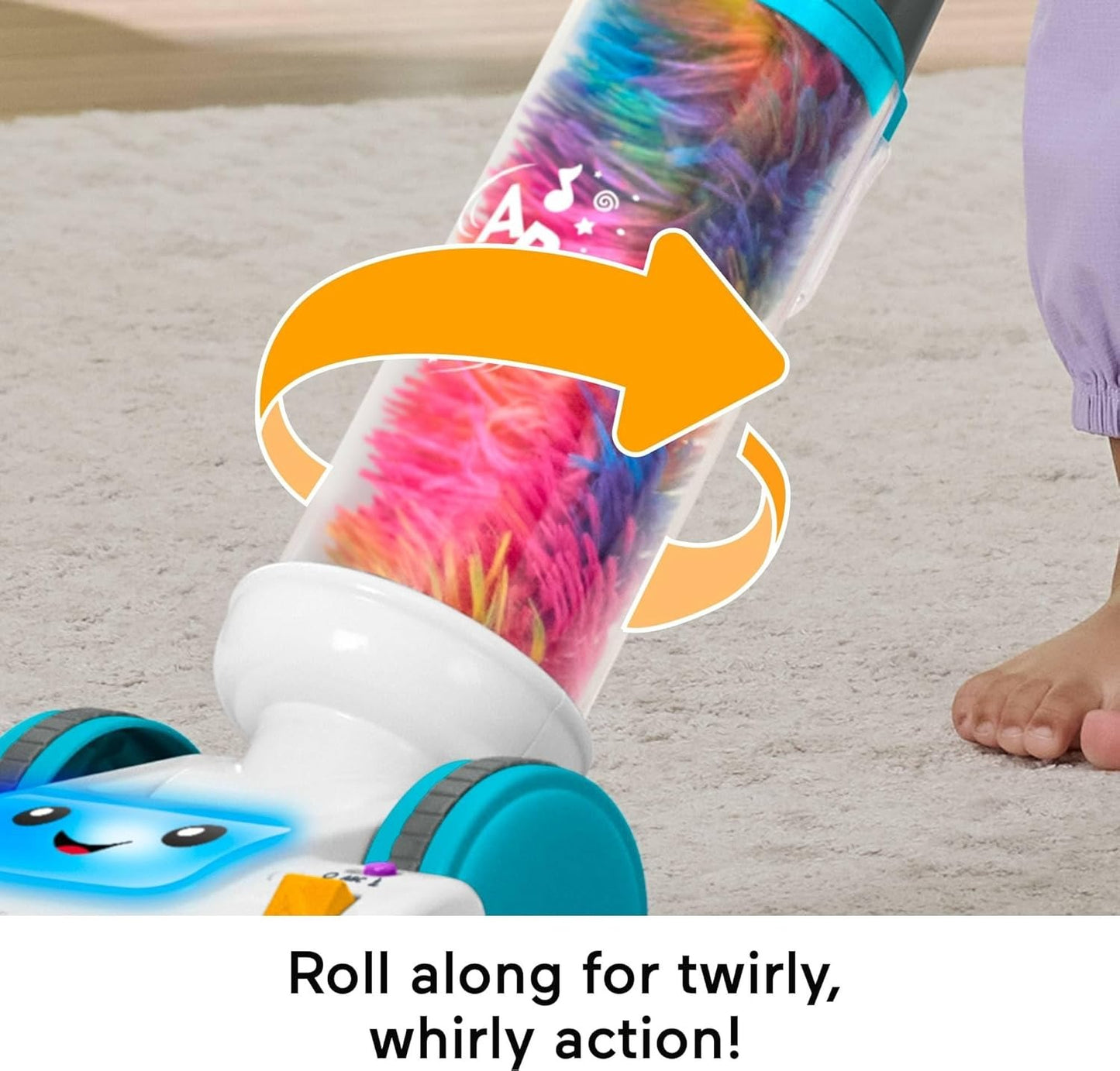 Fisher-Price Toddler Toy Laugh & Learn 2-in-1 Vacuum with Duster, Lights & Learning Songs for Pretend Play Kids Ages 2+ Years