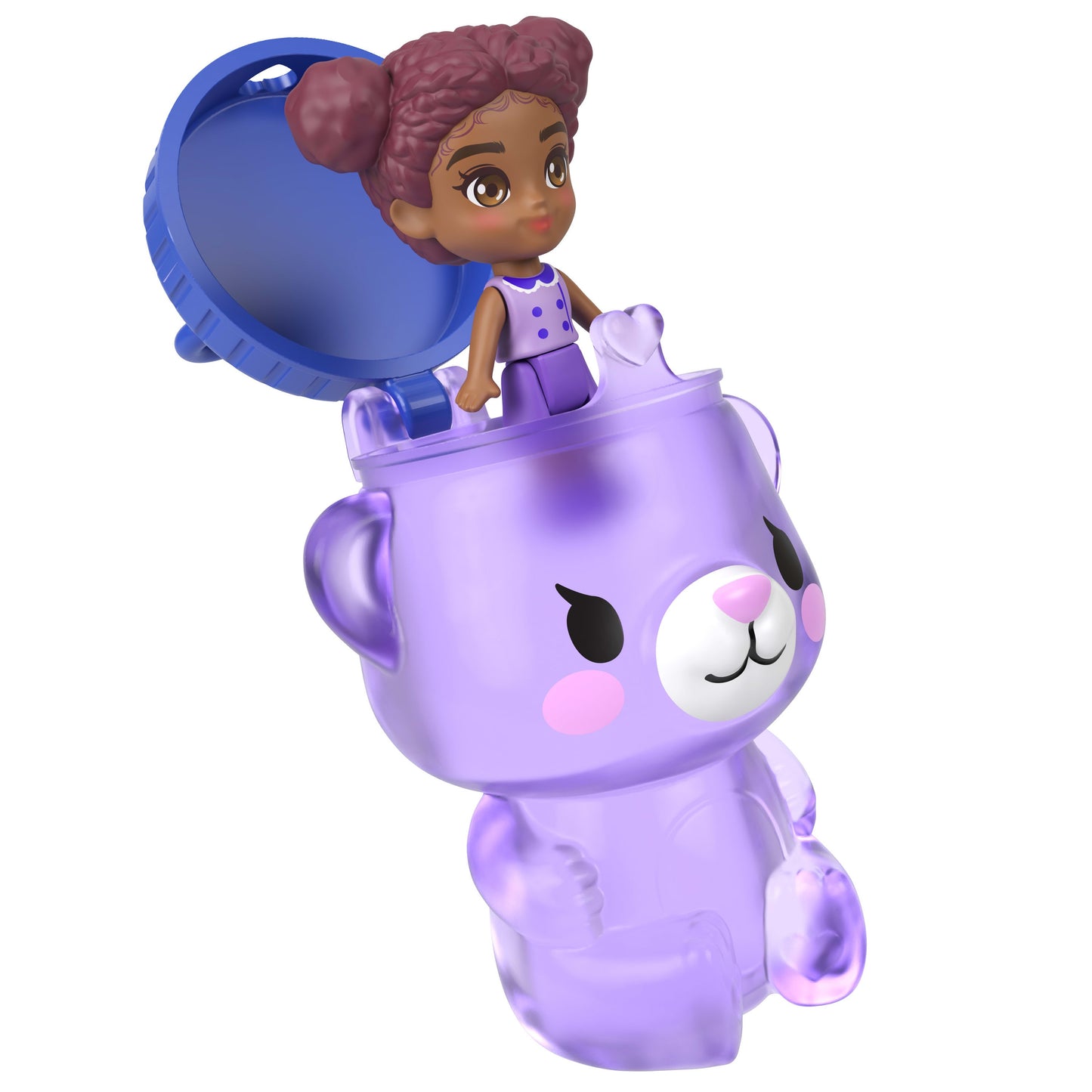 Polly Pocket Dolls and Playset, Blueberry Besties Compact, Travel Toy with 1 Micro Doll, Pet, Fruit Themed Accessories