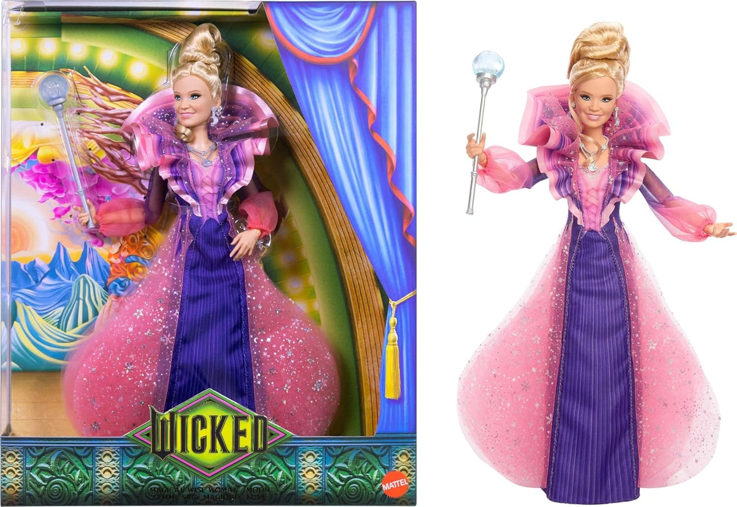 Mattel Universal Pictures’ Wicked Magical Wise Woman – Moon Fashion Doll with Removable Deluxe Outfit & Accessory, Inspired by The Movie