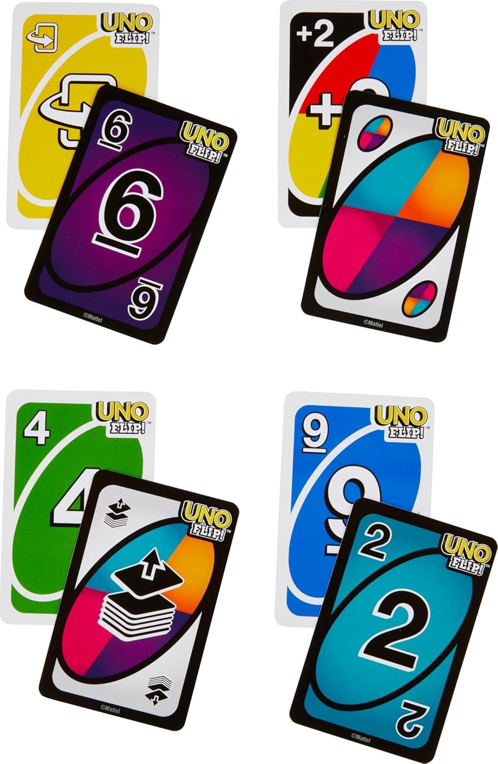 Mattel Games UNO FLIP! Card Game with Color Blind Accessible Deck for Kids, Adults & Family Night, 2 to 10 Players