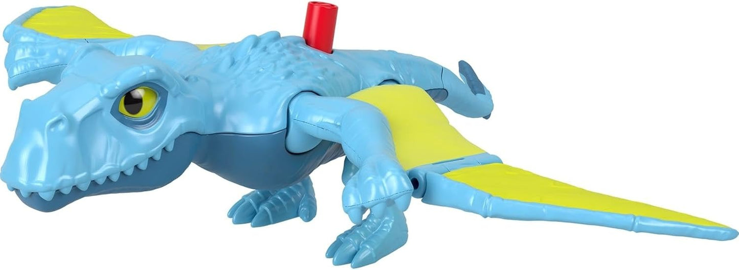 Fisher-Price Imaginext Jurassic World Dinosaur Action Figure with Kid-Activated Wing Motion, Approx 7.5-inch Dimorphodon Dino Toy