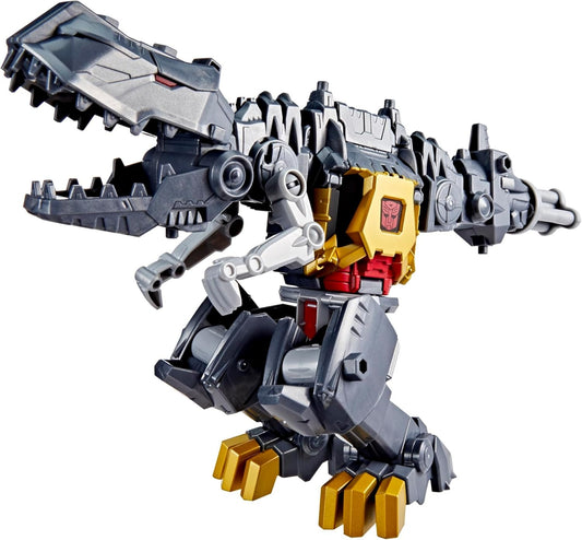 Transformers Cyberworld Grimlock Chomp & Battle 9-Inch Action Figure, Quick Change to Dino Mode, Robot Toys for Boys & Girls 6+ Years
