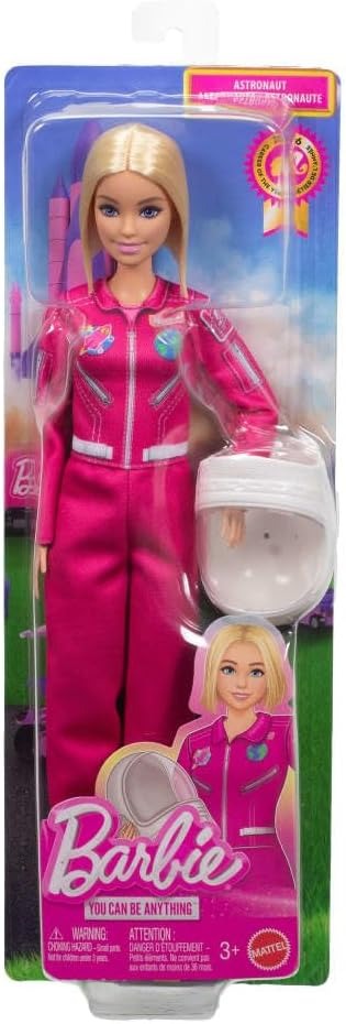Barbie Careers Astronaut Fashion Doll Wearing Removable Look with Pink Spacesuit & Shoes, Plus Helmet Accessory, 2026 Career of The Year