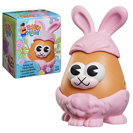 Potato Head Bunny Tot with 5 Mix and Match Pieces, 3-Inch Potato Body with Bunny Accessories, Preschool Toys for Girls and Boys 2+