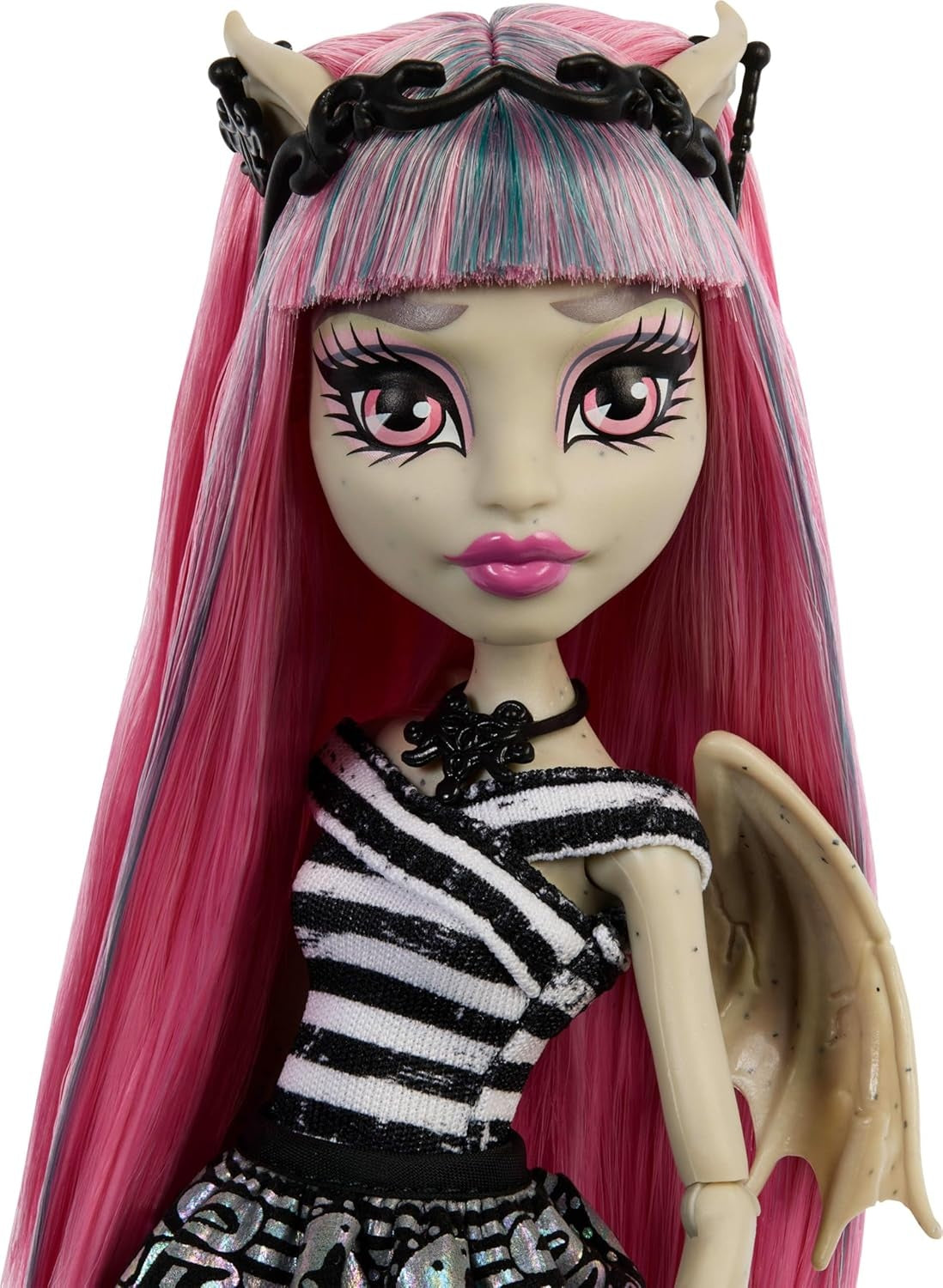 Monster High Boo-riginal Creeproduction Doll, Rochelle Goyle Collectible Reproduction with Doll Stand, Diary, and Pet Gargoyle Griffin Roux