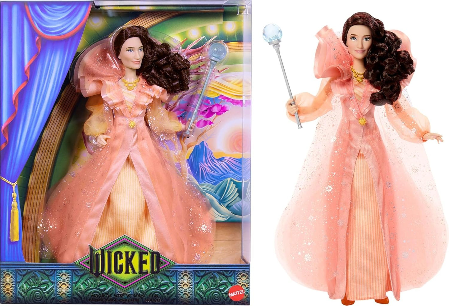 Mattel Universal Pictures’ Wicked Magical Wise Woman – Sun Fashion Doll with Removable Deluxe Outfit & Accessory, Inspired by The Movie
