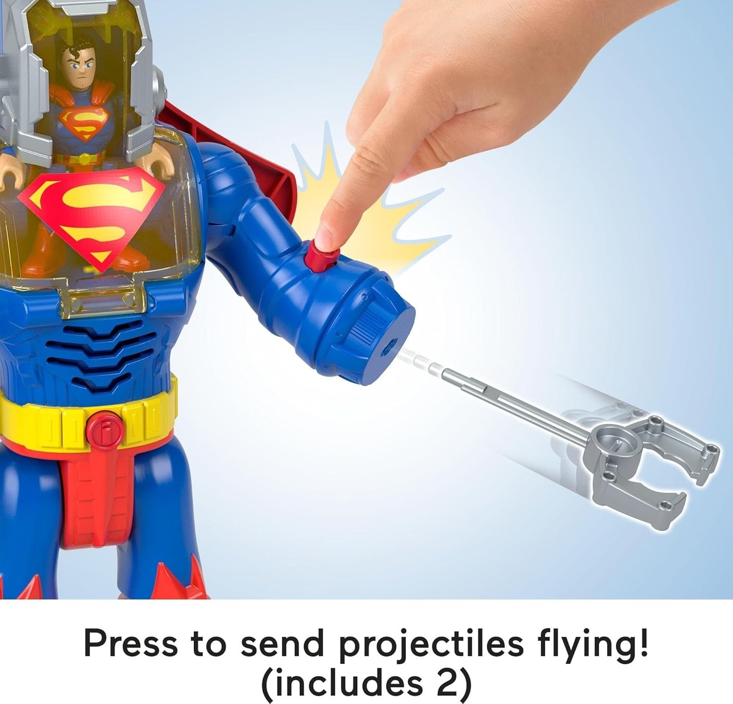Fisher-Price Imaginext DC Super Friends Superman Toy Insider & Exo Suit 12-Inch Robot with Lights & Sounds for Kids Ages 3+ Years