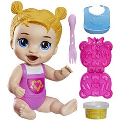 Baby Alive Dinnertime Creations, Blonde Hair Doll with Play Food Accessories, 11 inches, Toys for 3+ Year Old Girls and Boys