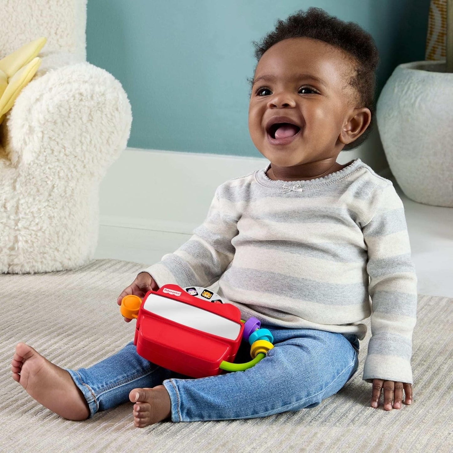 Fisher-Price Baby Toy Fidget Activity Viewer, Retro-Inspired Fine Motor Skill Developmental Play for Infants Ages 6+ Months