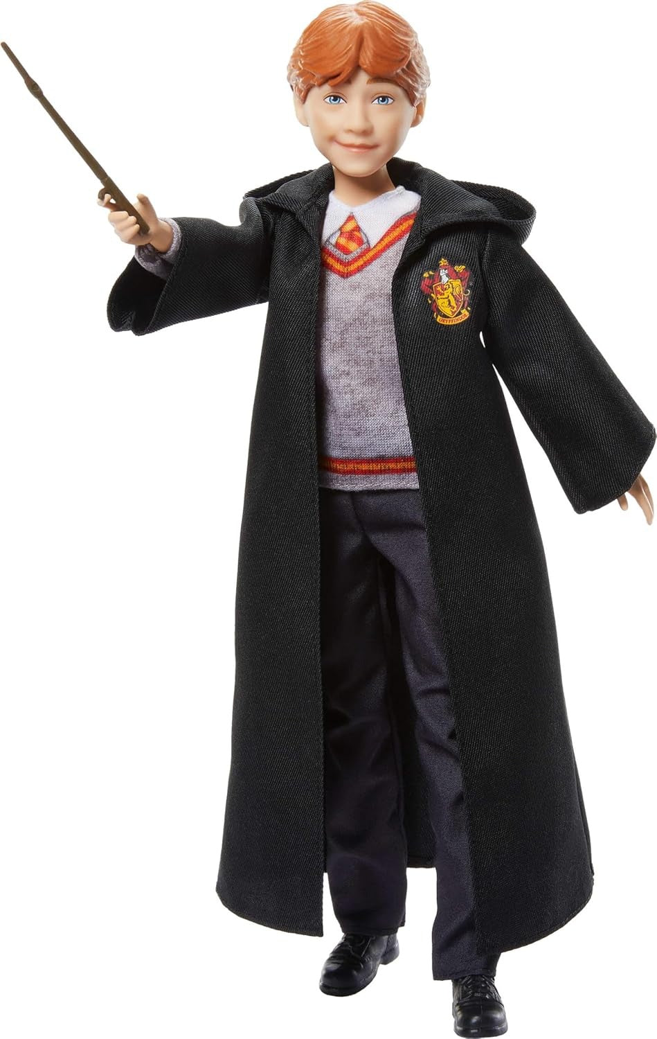 Mattel Harry Potter Toys, Ron Weasley Fashion Doll in Removable Signature Hogwarts Uniform with Wand Accessory, Inspired by The Movie