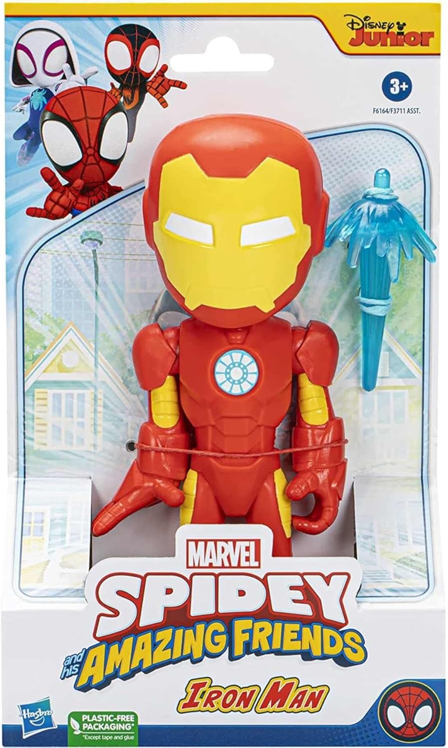 Spidey and his Amazing Friends Supersized Iron Man Action Figure, 9-Inch Avengers Action Figures, Marvel Super Hero Preschool Toys for 3+ Years