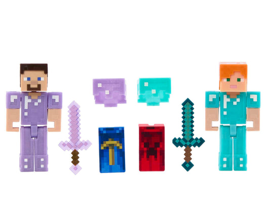 Mattel Minecraft Survival Manual Figure Set – 10 Collectible Figures & 6 Accessories – Official Toy for Kids Ages 6+