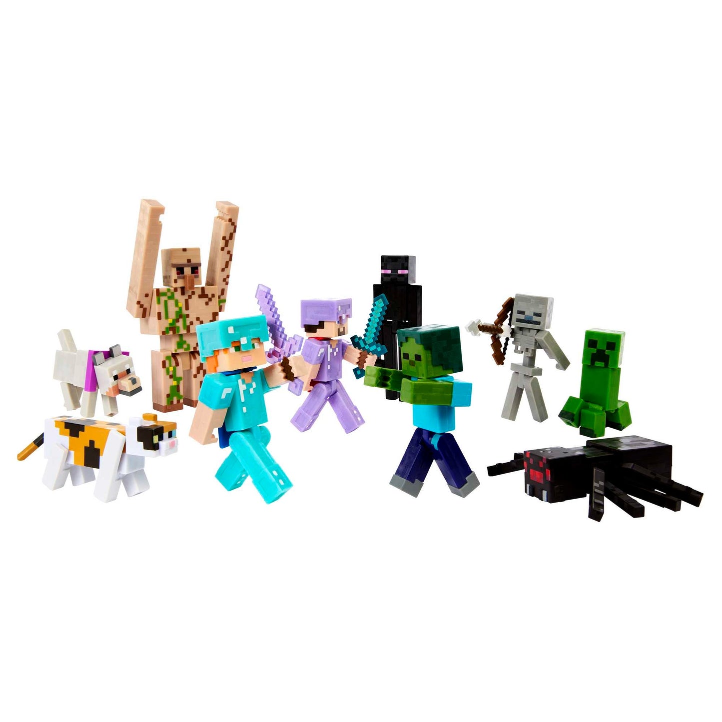 Mattel Minecraft Survival Manual Figure Set – 10 Collectible Figures & 6 Accessories – Official Toy for Kids Ages 6+