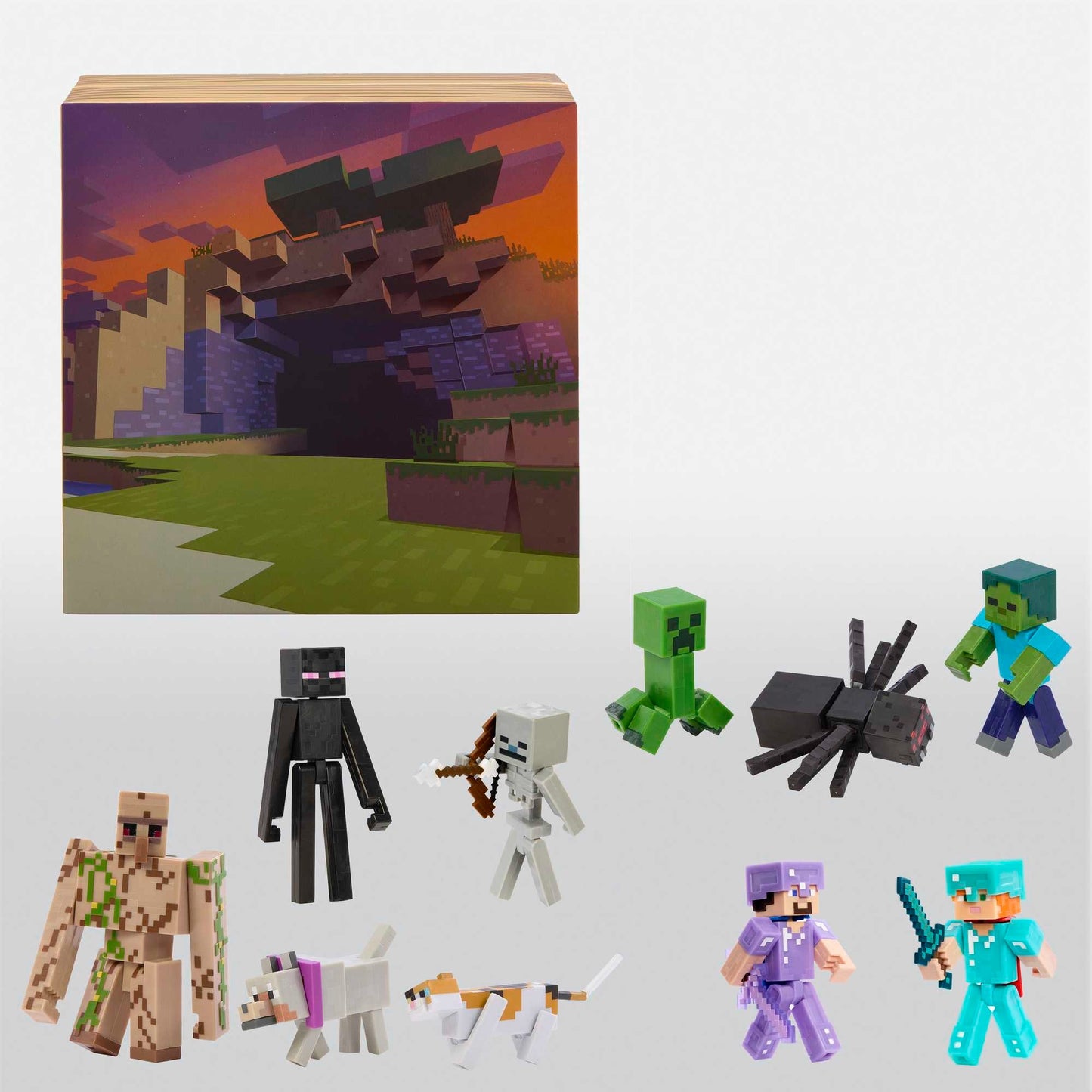 Mattel Minecraft Survival Manual Figure Set – 10 Collectible Figures & 6 Accessories – Official Toy for Kids Ages 6+