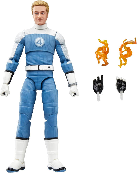 Marvel Legends Series Johnny Storm, The Fantastic Four: First Steps Movie Collectible 6 Inch Action Figure Toy