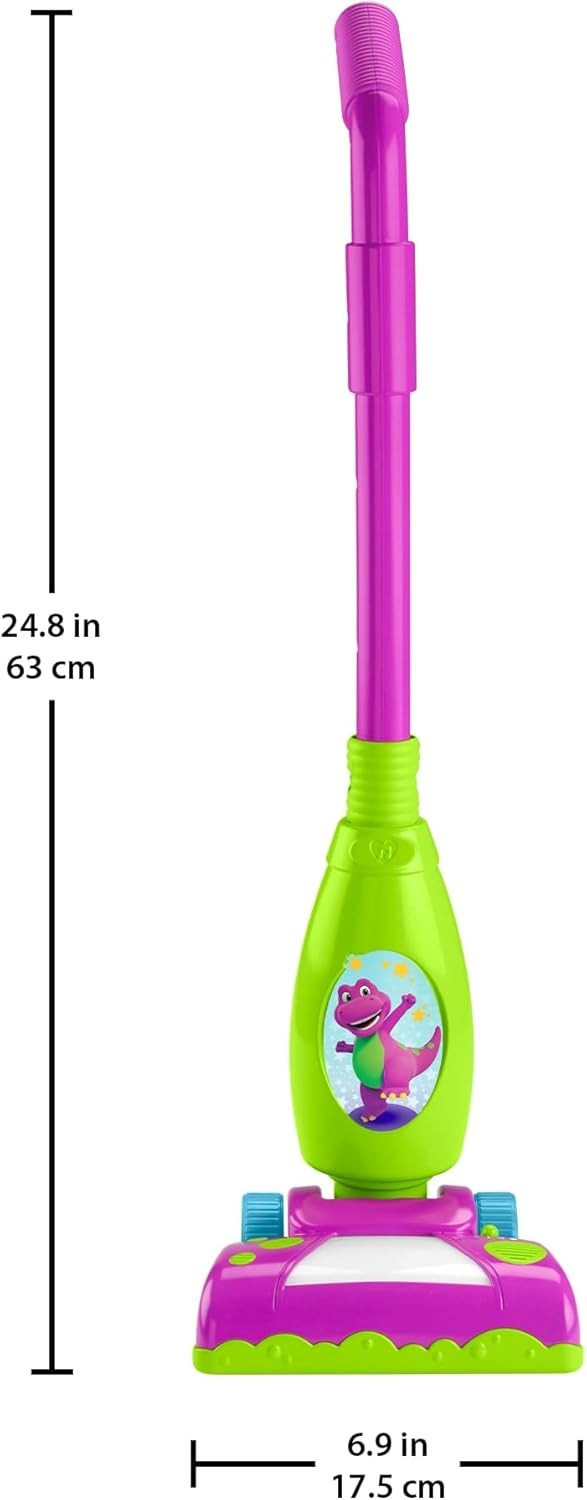Barney’s World Toddler Toy Clean Up Vacuum Electronic Push Along, Lights Music & Games for Preschool Kids Ages 2+ Years