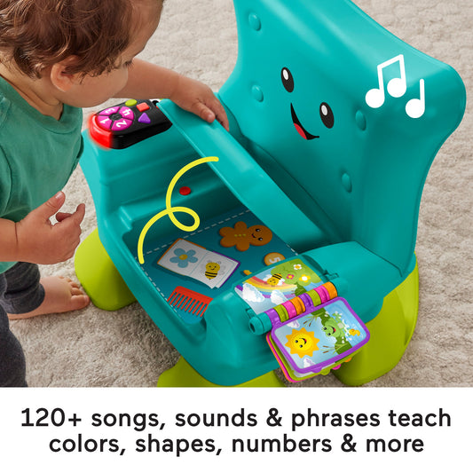 Fisher-Price Laugh & Learn Toddler Learning Toy Smart Stages Chair, Teal, Music Lights & Activities for Ages 1+ Years, Multilanguage Version