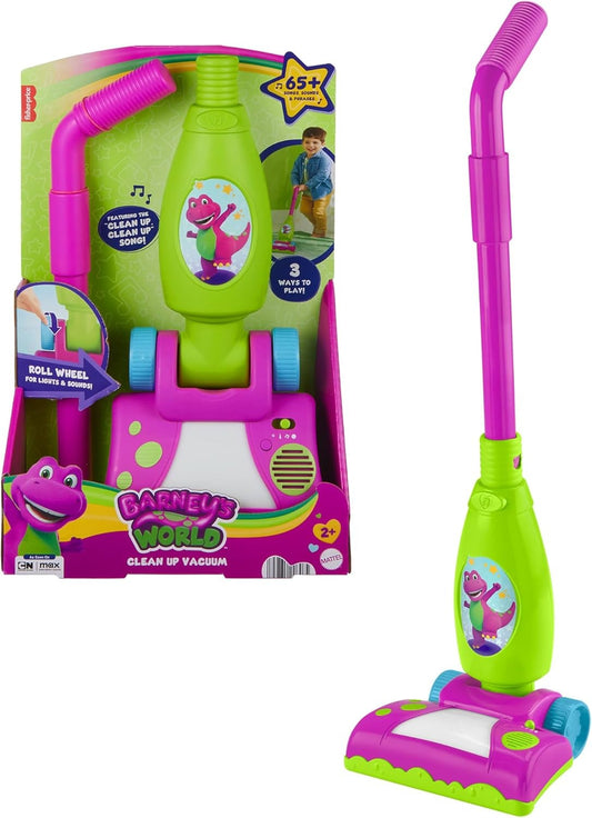 Barney’s World Toddler Toy Clean Up Vacuum Electronic Push Along, Lights Music & Games for Preschool Kids Ages 2+ Years
