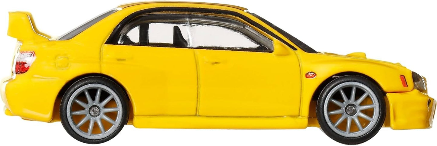 Hot Wheels Car Culture Premium 1:64 Scale Die-Cast Subaru Impreza WRX with Real Riders Tires & Metal/Metal Body & Chassis, Thrill Climbers Collectible