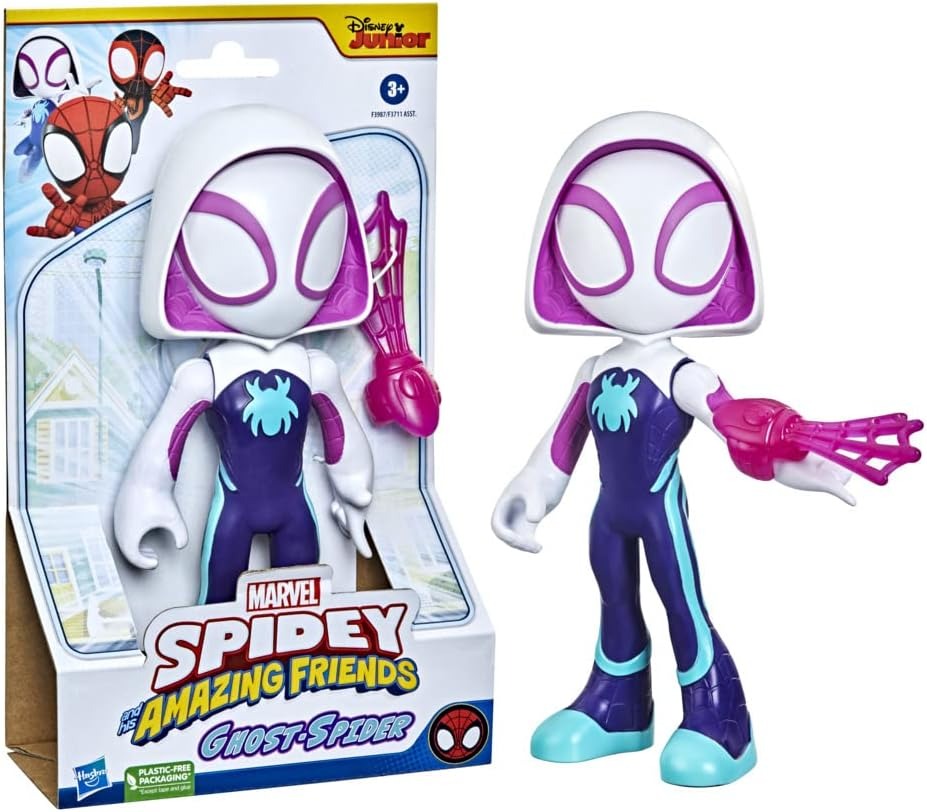 Hasbro Marvel Spidey and His Amazing Friends Supersized Ghost-Spider Action Figure, Preschool Super Hero Toy, Kids Ages 3 and Up, Multicolor