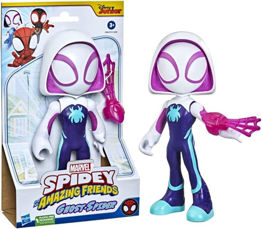 Hasbro Marvel Spidey and His Amazing Friends Supersized Ghost-Spider Action Figure, Preschool Super Hero Toy, Kids Ages 3 and Up, Multicolor