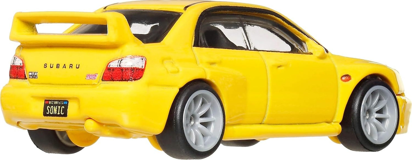 Hot Wheels Car Culture Premium 1:64 Scale Die-Cast Subaru Impreza WRX with Real Riders Tires & Metal/Metal Body & Chassis, Thrill Climbers Collectible