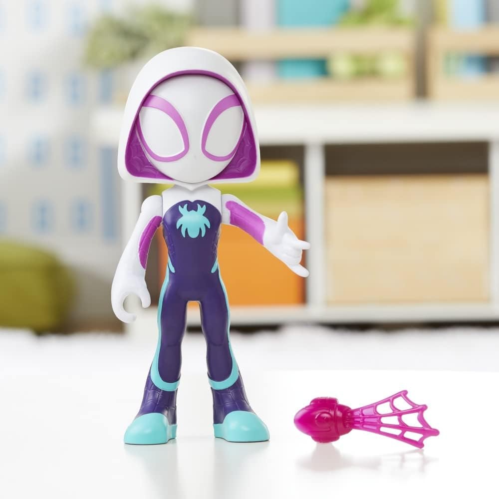 Hasbro Marvel Spidey and His Amazing Friends Supersized Ghost-Spider Action Figure, Preschool Super Hero Toy, Kids Ages 3 and Up, Multicolor