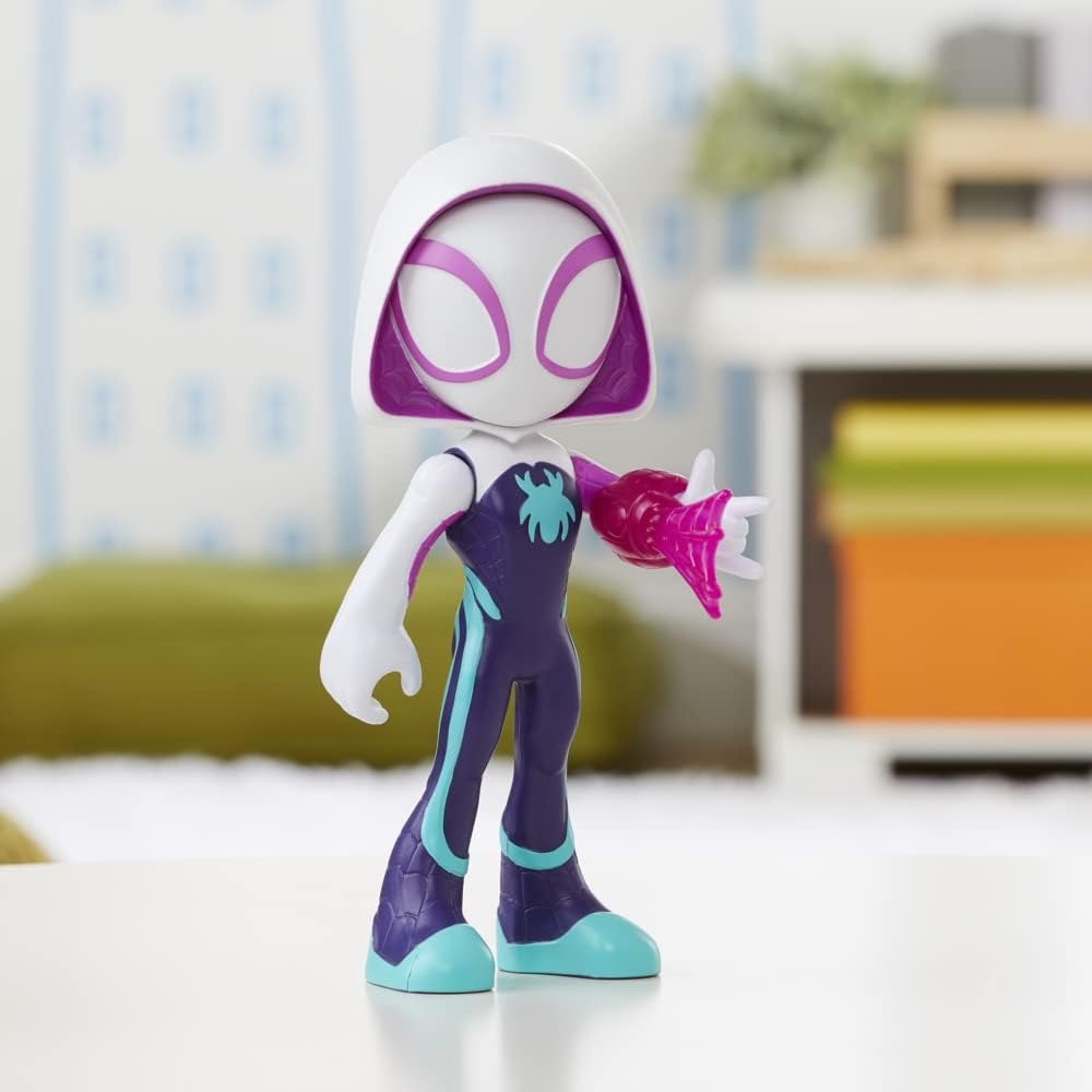 Hasbro Marvel Spidey and His Amazing Friends Supersized Ghost-Spider Action Figure, Preschool Super Hero Toy, Kids Ages 3 and Up, Multicolor