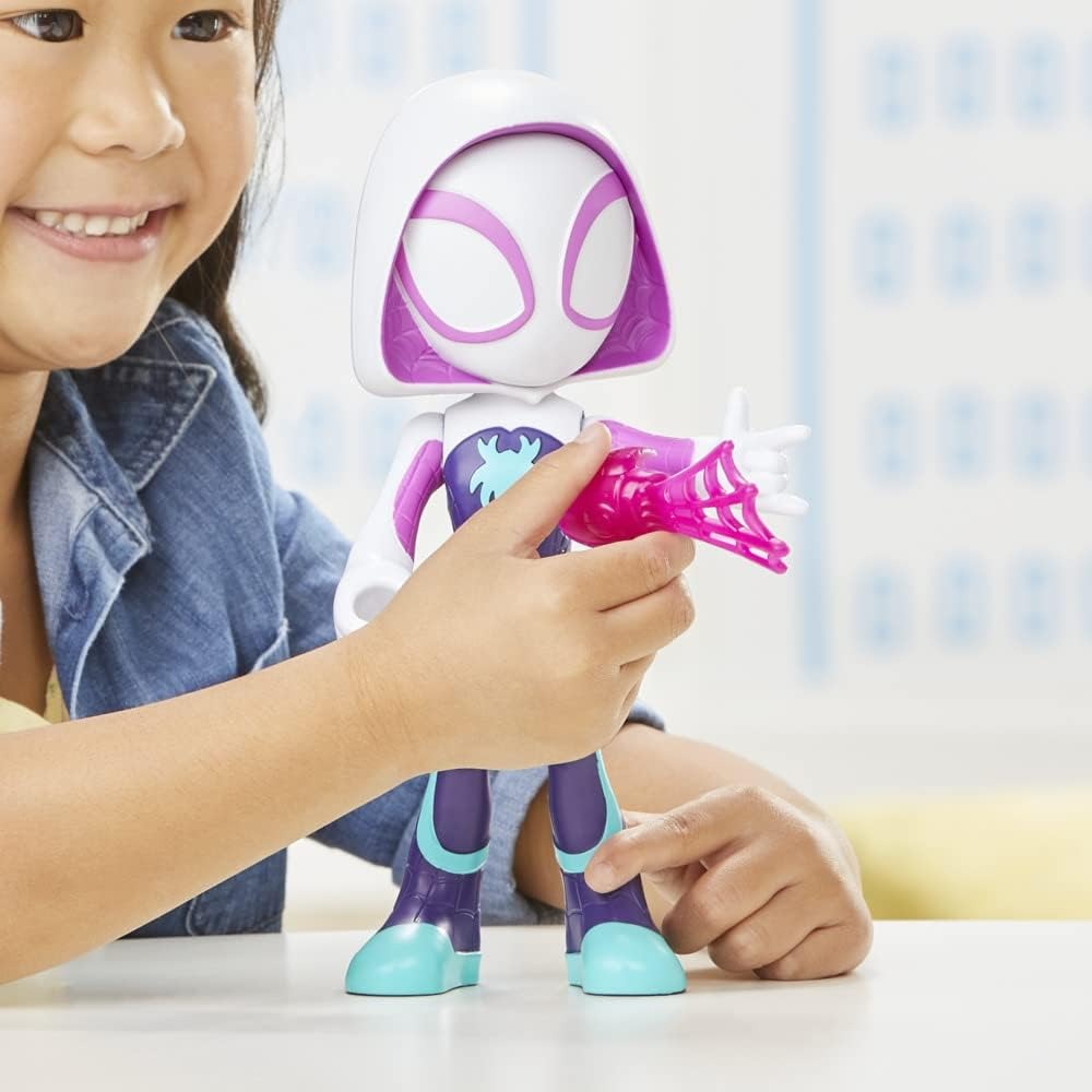 Hasbro Marvel Spidey and His Amazing Friends Supersized Ghost-Spider Action Figure, Preschool Super Hero Toy, Kids Ages 3 and Up, Multicolor