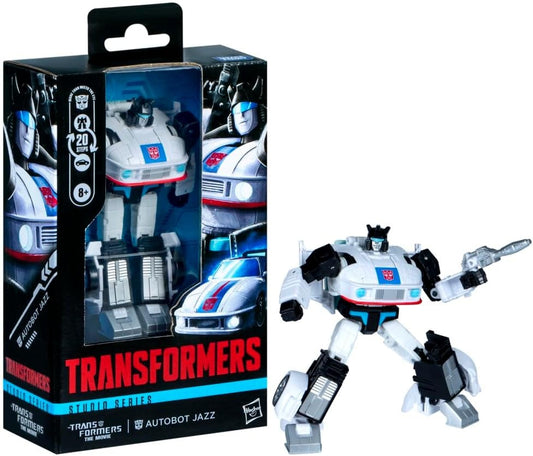Transformers Toys Studio Series Deluxe Class Transformers: The Movie Autobot Jazz, 4.5-inch Converting Action Figure, Robot Toys, 8+
