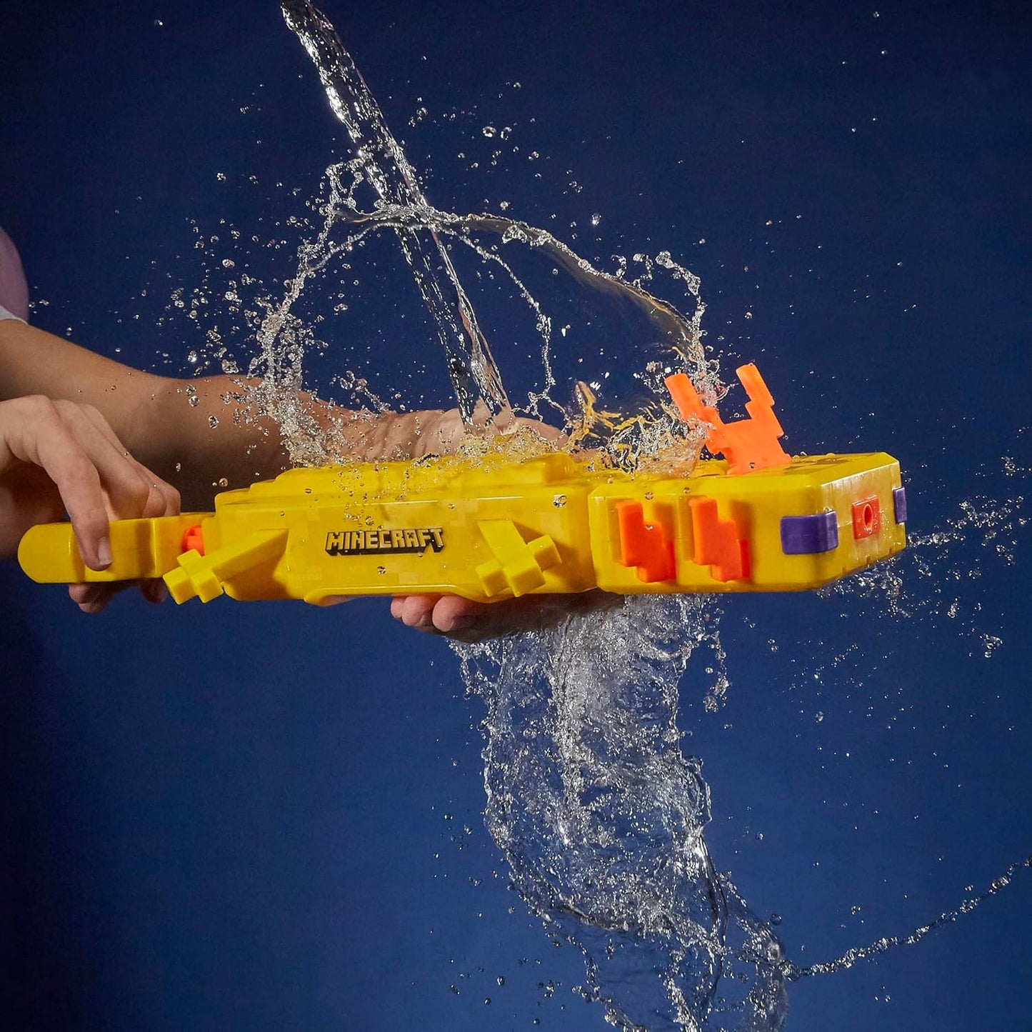 Nerf Super Soaker Minecraft Axolotl Water Blaster, Minecraft Axolotl Mob Design, Outdoor Water Toy, Outdoor Games for Kids