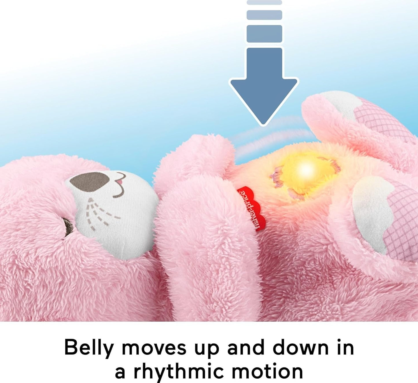 Fisher-Price Baby Toy Soothe ‘n Snuggle Otter, Pink Plush Portable Sound Machine with Breathing Motion & Lights for Newborns Ages 0+ Months