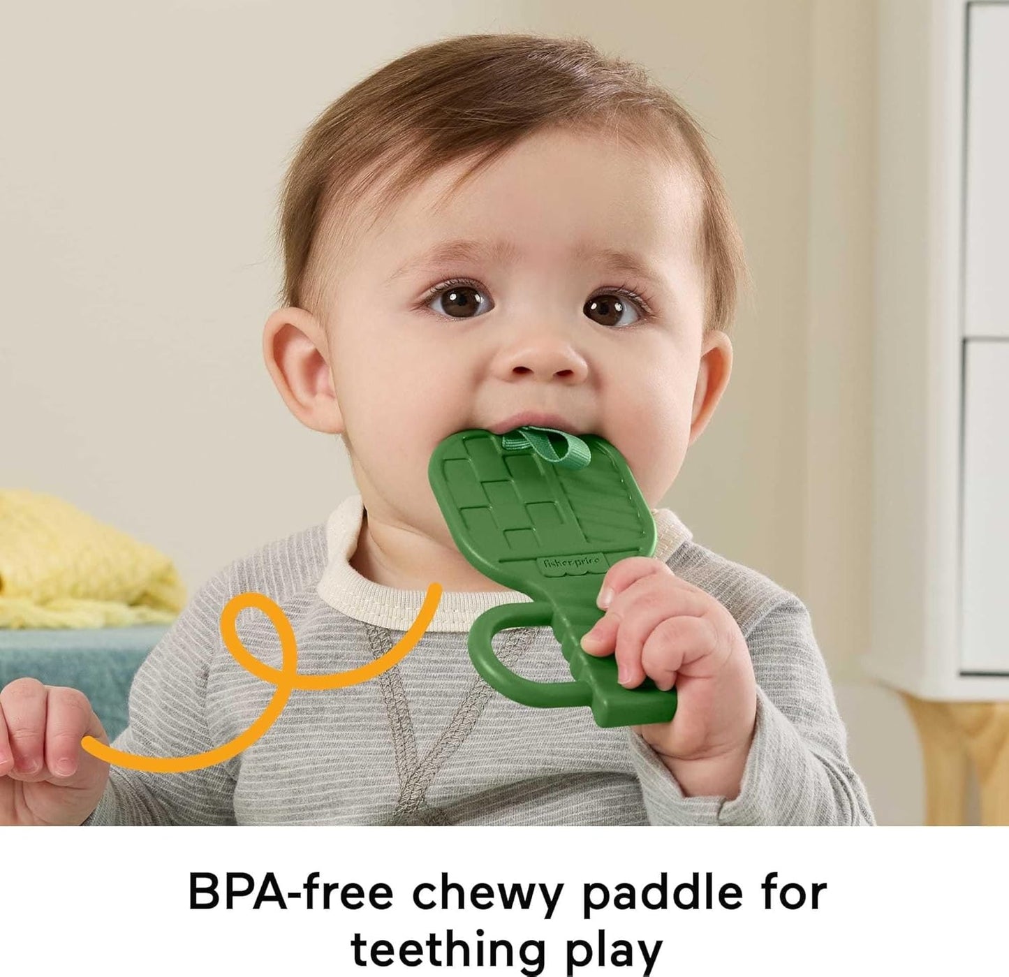 Fisher-Price Baby Toys Mini Me Moments Let’s Play Pickleball Set, 3 Sports-Themed Sensory Activities for Newborns Ages 3+ Months