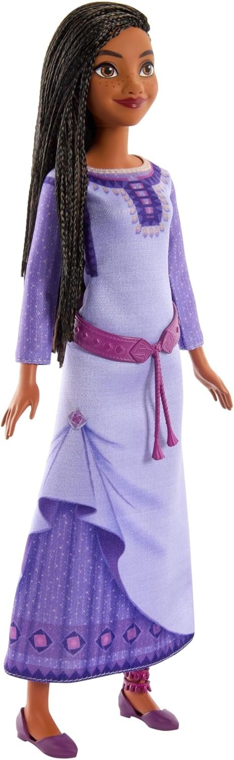 Mattel Disney Wish Toys, Asha of Rosas Posable Fashion Doll with Natural Hair, Removable Clothes, Shoes & Accessories