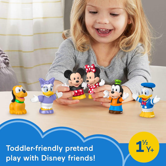 Fisher-Price Little People Toddler Toy Disney Mickey Mouse & Friends 6-Piece Figure Set for Preschool Pretend Play Kids Ages 18+ Months