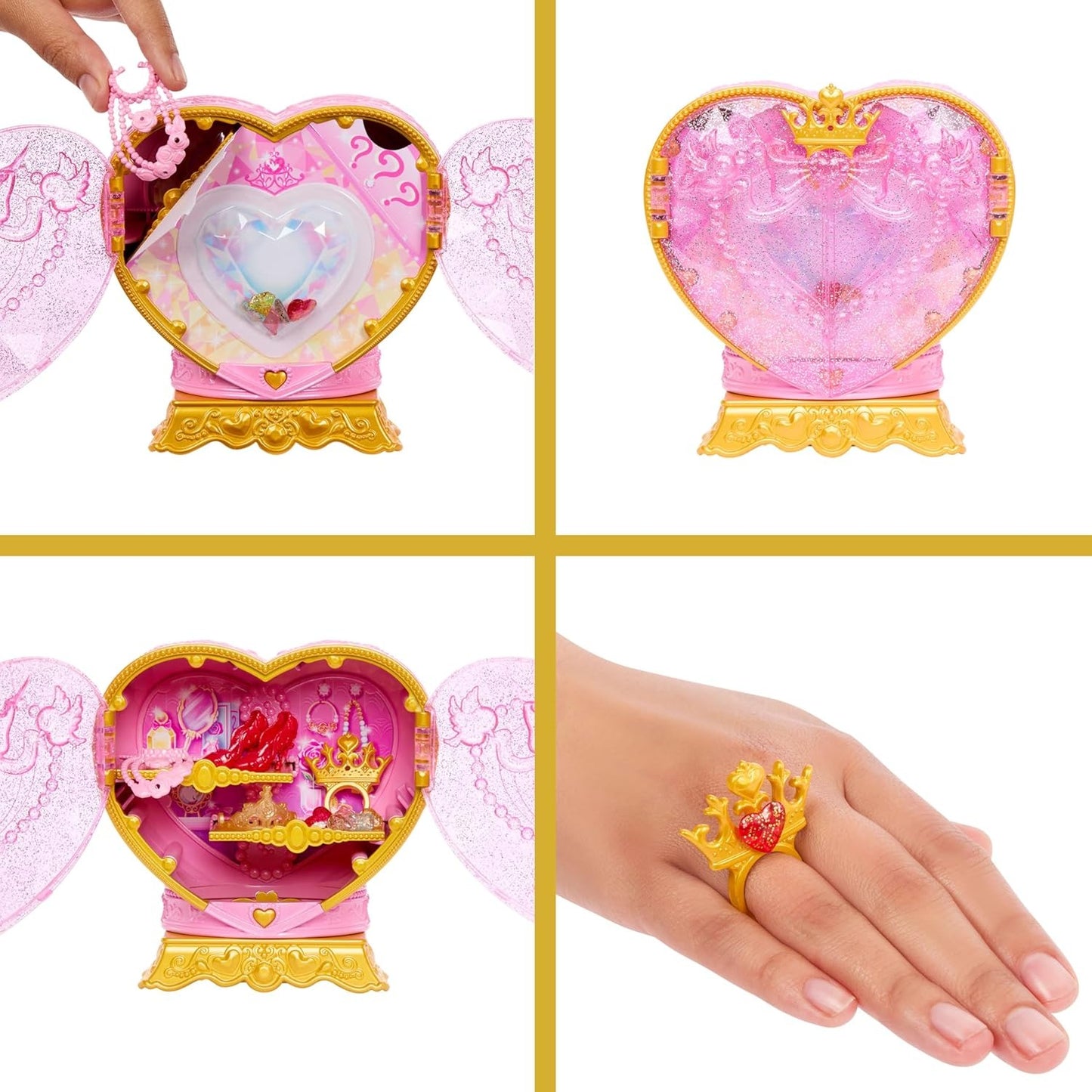 Mattel Disney Princess Belle Fashion Doll & Accessories with 8 Surprises, Including Heart Gem Box, Ring for Child & 9 Pieces, Inspired by Movie Visit the Mattel Store
