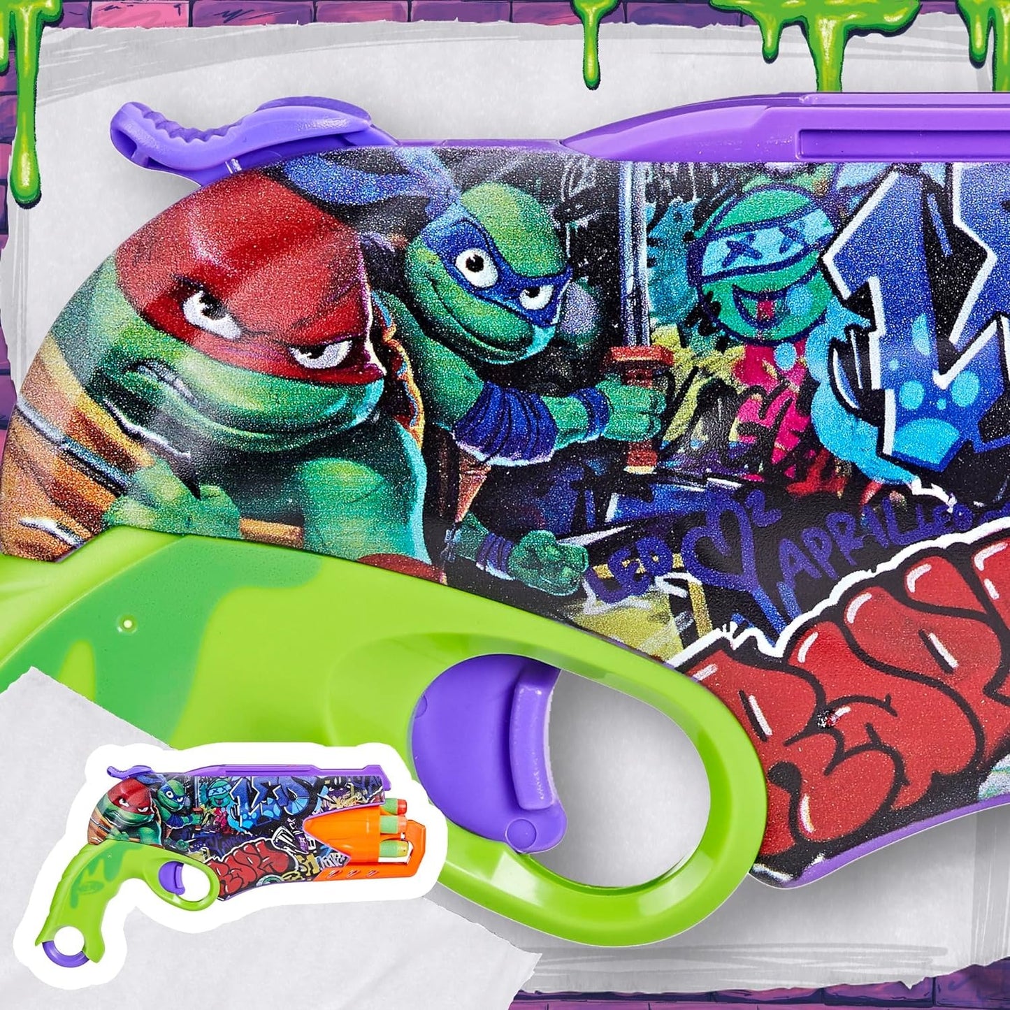 Nerf Teenage Mutant Ninja Turtles Blaster, 10 Nerf Elite Darts, Gifts for 8 Year Old Boys & Girls & Up